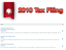 Tablet Screenshot of 2010taxfiling.blogspot.com