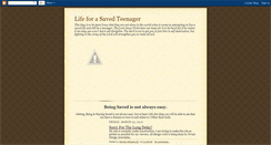 Desktop Screenshot of lifeforasavedteenager.blogspot.com