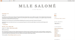 Desktop Screenshot of mlle-salome.blogspot.com