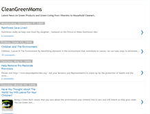 Tablet Screenshot of cleangreenmoms.blogspot.com
