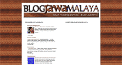 Desktop Screenshot of blogjawamalaya.blogspot.com