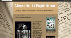 Desktop Screenshot of memoriadoespiritismo.blogspot.com