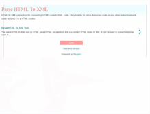 Tablet Screenshot of parsetoxml.blogspot.com