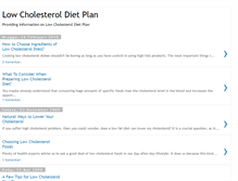 Tablet Screenshot of lowcholesteroldietplan.blogspot.com