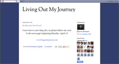 Desktop Screenshot of livingoutmyjourney.blogspot.com