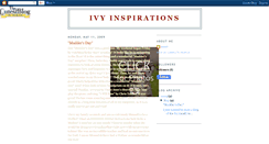 Desktop Screenshot of ivyinspirations.blogspot.com