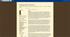Desktop Screenshot of delinquentlyorthodox.blogspot.com