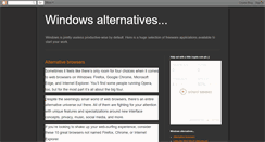 Desktop Screenshot of microsoftwindowsalternatives.blogspot.com