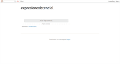 Desktop Screenshot of expresionexistencial.blogspot.com