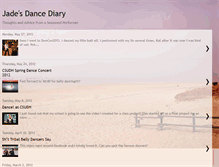 Tablet Screenshot of jadesdancediary.blogspot.com