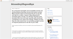 Desktop Screenshot of ikissedmylifegoodbye.blogspot.com