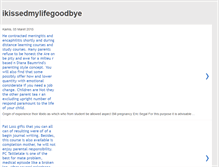 Tablet Screenshot of ikissedmylifegoodbye.blogspot.com