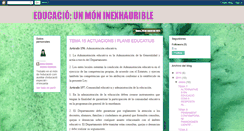 Desktop Screenshot of educaciounmoninexhaurible.blogspot.com