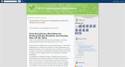 Desktop Screenshot of ncsuundergraduatemath.blogspot.com