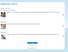 Tablet Screenshot of breedscats.blogspot.com