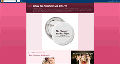 Desktop Screenshot of howtochoosemrright.blogspot.com