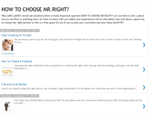 Tablet Screenshot of howtochoosemrright.blogspot.com