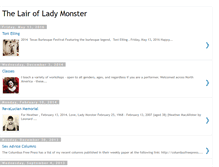 Tablet Screenshot of ladymonsterlair.blogspot.com