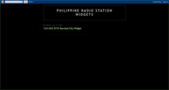 Desktop Screenshot of philradiowidgets.blogspot.com