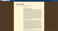 Desktop Screenshot of aisletrials.blogspot.com