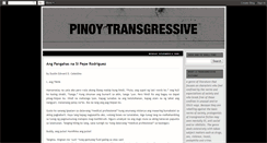 Desktop Screenshot of pinoytransgressive.blogspot.com