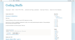 Desktop Screenshot of codingstuffsbykiran.blogspot.com