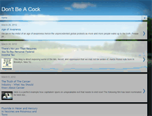 Tablet Screenshot of dontbeacock.blogspot.com