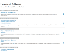 Tablet Screenshot of heavenofsoftware.blogspot.com