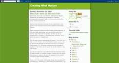 Desktop Screenshot of creatingwhatmatters.blogspot.com