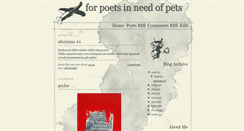 Desktop Screenshot of forpoetsinneedofpets.blogspot.com