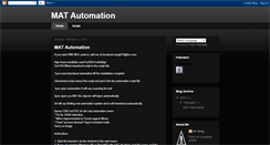 Desktop Screenshot of matautomation.blogspot.com