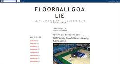 Desktop Screenshot of floorballgoalie.blogspot.com