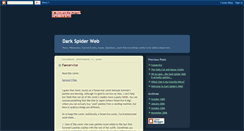 Desktop Screenshot of darkspiderweb.blogspot.com