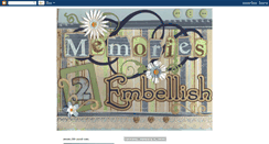 Desktop Screenshot of memories2embellish.blogspot.com