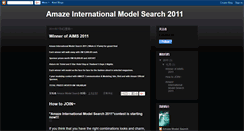 Desktop Screenshot of amazeinternationalmodelsearch2011.blogspot.com