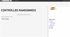 Desktop Screenshot of controlledrandomness.blogspot.com
