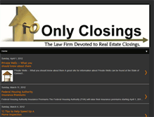 Tablet Screenshot of onlyclosings.blogspot.com