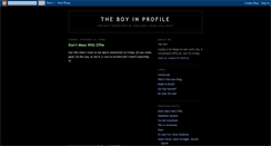 Desktop Screenshot of boyinprofile.blogspot.com