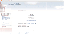 Desktop Screenshot of mayankabhishek.blogspot.com