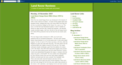 Desktop Screenshot of landroverreviews.blogspot.com