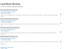 Tablet Screenshot of landroverreviews.blogspot.com