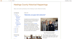 Desktop Screenshot of hastingscountyhistory.blogspot.com