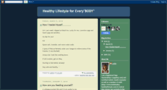 Desktop Screenshot of everybodyshealthylifestyle.blogspot.com