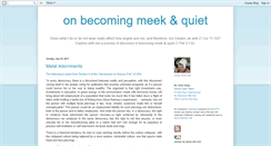 Desktop Screenshot of meek-and-quiet.blogspot.com