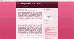 Desktop Screenshot of clairecox.blogspot.com