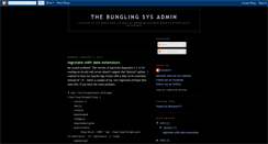 Desktop Screenshot of bunglingsysadmin.blogspot.com