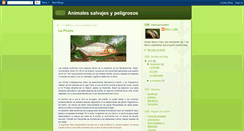 Desktop Screenshot of animalessalvajesypeligrosos.blogspot.com