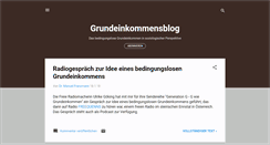 Desktop Screenshot of grundeinkommensblog.blogspot.com