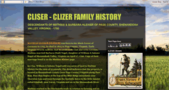 Desktop Screenshot of cliserfamilyhistory.blogspot.com