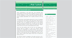 Desktop Screenshot of pak-cricket.blogspot.com